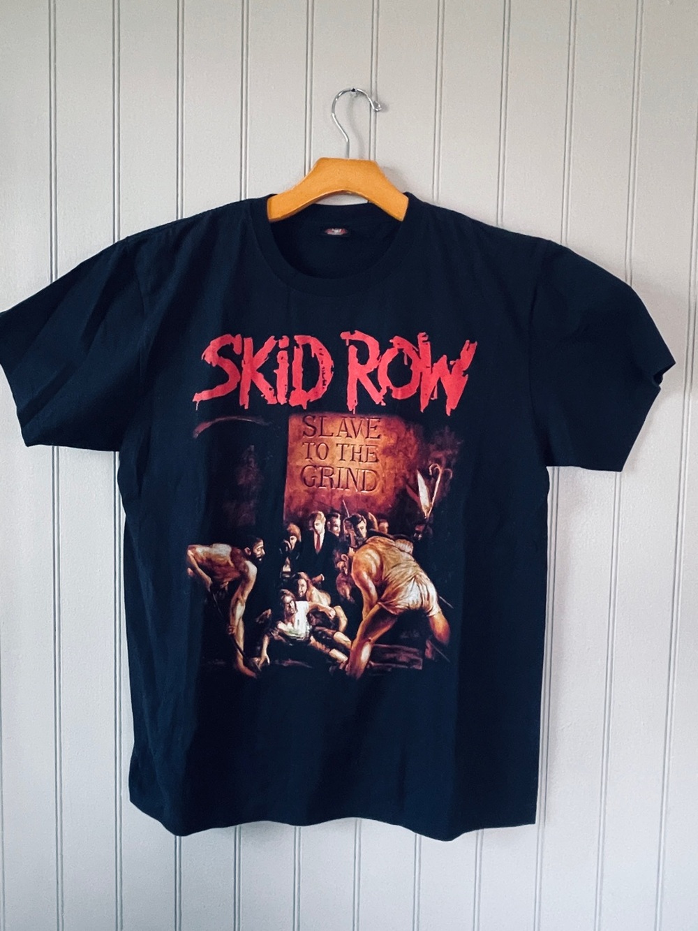 Skid Row Graphic Band T‑Shirt - Metal. Slave to the Grind . Retro. Cotton .large
